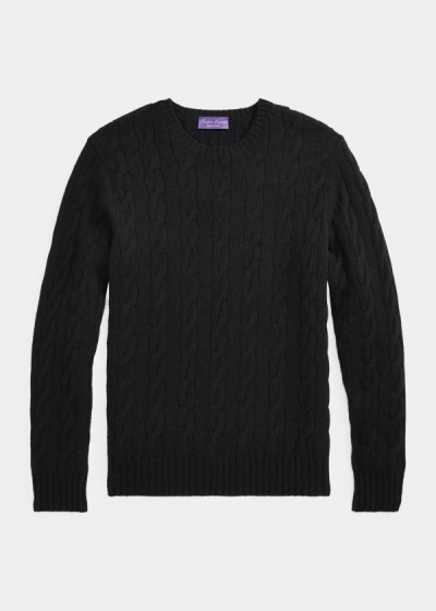 Sueter Ralph Lauren Hombre Negros - Cable-Knit Cashmere - RNKAP6209